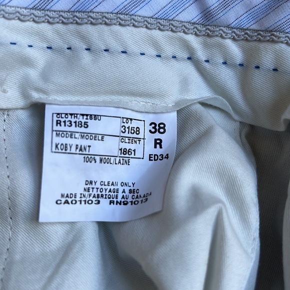 Jack Victor Mens Wool Dress Pants Lt. Brown - Picture 5 of 10